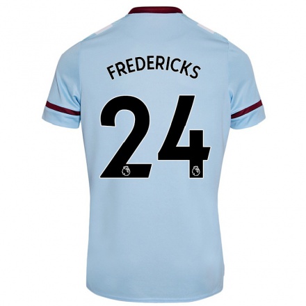 Niño Fútbol Camiseta Ryan Fredericks #24 Cielo Azul 2ª Equipación 2021/22 Camisa Chile