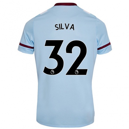 Niño Fútbol Camiseta Xande Silva #32 Cielo Azul 2ª Equipación 2021/22 Camisa Chile