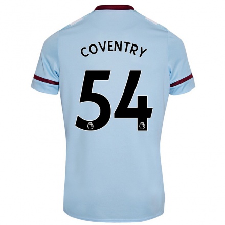 Niño Fútbol Camiseta Conor Coventry #54 Cielo Azul 2ª Equipación 2021/22 Camisa Chile