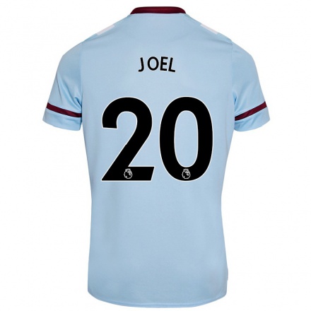 Niño Fútbol Camiseta Lois Joel #20 Cielo Azul 2ª Equipación 2021/22 Camisa Chile