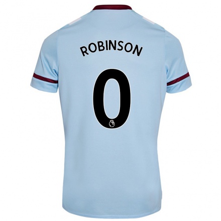 Niño Fútbol Camiseta Junior Robinson #0 Cielo Azul 2ª Equipación 2021/22 Camisa Chile