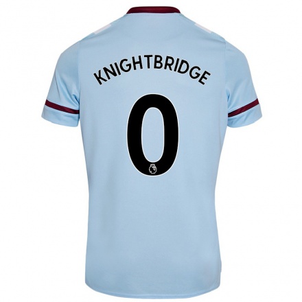 Niño Fútbol Camiseta Jacob Knightbridge #0 Cielo Azul 2ª Equipación 2021/22 Camisa Chile