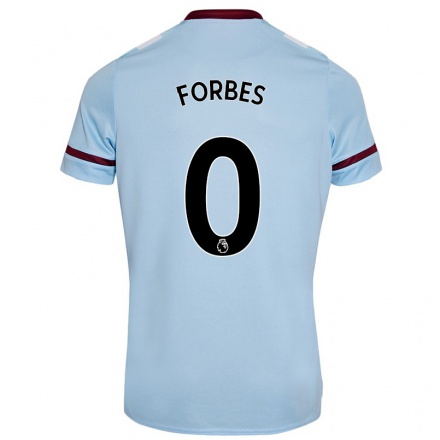 Niño Fútbol Camiseta Michael Forbes #0 Cielo Azul 2ª Equipación 2021/22 Camisa Chile