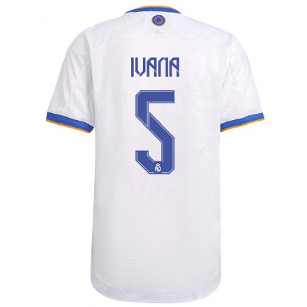 Niño Fútbol Camiseta Ivana Andres #5 Blanco 1ª Equipación 2021/22 Camisa Chile