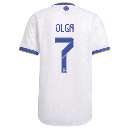 Niño Fútbol Camiseta Olga Carmona #7 Blanco 1ª Equipación 2021/22 Camisa Chile