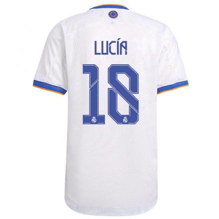 Niño Fútbol Camiseta Lucia Rodriguez #18 Blanco 1ª Equipación 2021/22 Camisa Chile