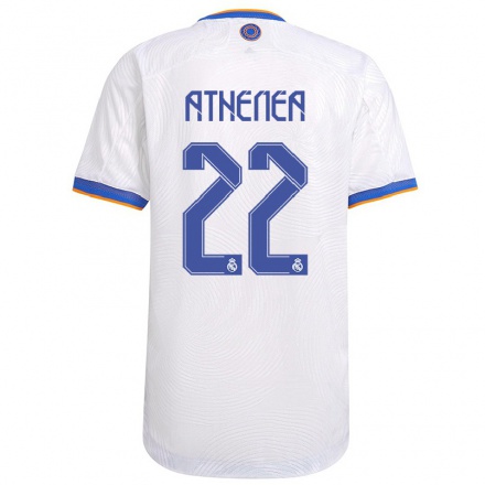Niño Fútbol Camiseta Athenea del Castillo #22 Blanco 1ª Equipación 2021/22 Camisa Chile