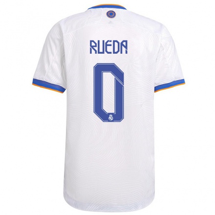 Niño Fútbol Camiseta Javi Rueda #0 Blanco 1ª Equipación 2021/22 Camisa Chile