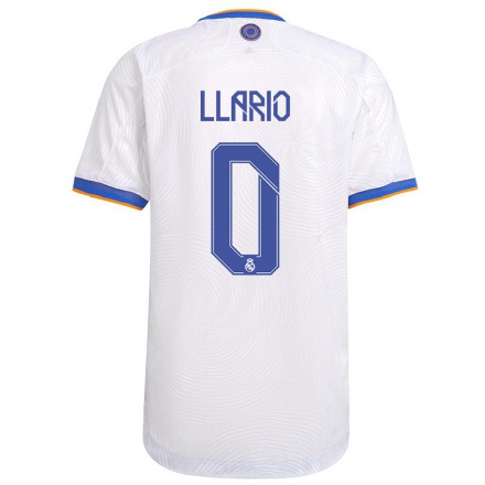 Niño Fútbol Camiseta Carles Llario #0 Blanco 1ª Equipación 2021/22 Camisa Chile