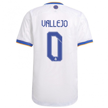 Niño Fútbol Camiseta Jesus Vallejo #0 Blanco 1ª Equipación 2021/22 Camisa Chile
