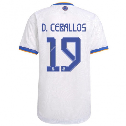 Niño Fútbol Camiseta Dani Ceballos #19 Blanco 1ª Equipación 2021/22 Camisa Chile