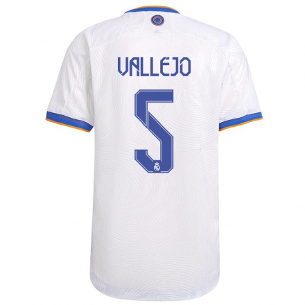 Niño Fútbol Camiseta Raphael Varane #5 Blanco 1ª Equipación 2021/22 Camisa Chile