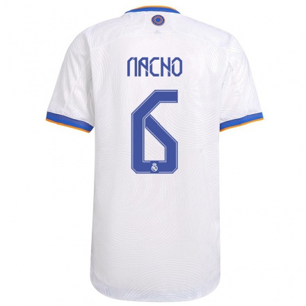 Niño Fútbol Camiseta Nacho Fernandez #6 Blanco 1ª Equipación 2021/22 Camisa Chile
