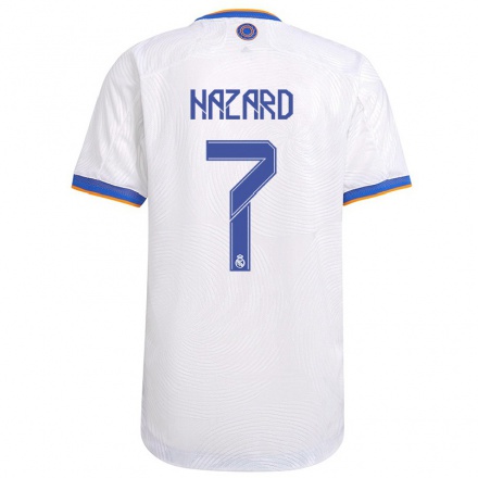 Niño Fútbol Camiseta Eden Hazard #7 Blanco 1ª Equipación 2021/22 Camisa Chile
