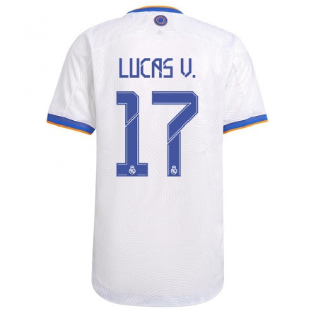 Niño Fútbol Camiseta Lucas Vazquez #17 Blanco 1ª Equipación 2021/22 Camisa Chile