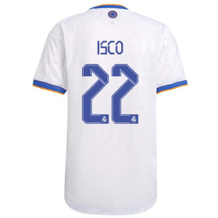 Niño Fútbol Camiseta Isco #22 Blanco 1ª Equipación 2021/22 Camisa Chile