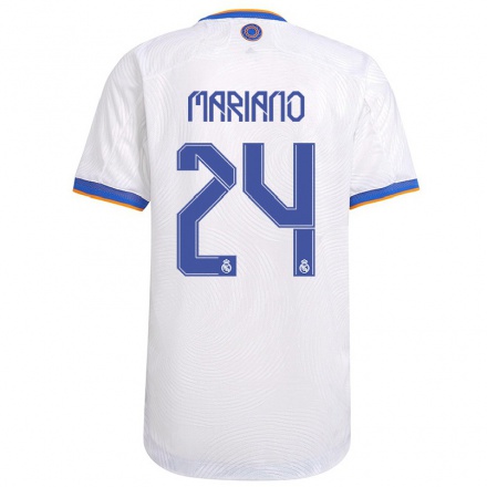 Niño Fútbol Camiseta Mariano Diaz #24 Blanco 1ª Equipación 2021/22 Camisa Chile