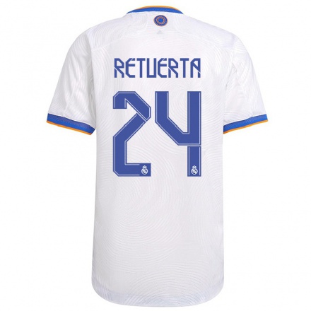 Niño Fútbol Camiseta Alberto Retuerta #24 Blanco 1ª Equipación 2021/22 Camisa Chile