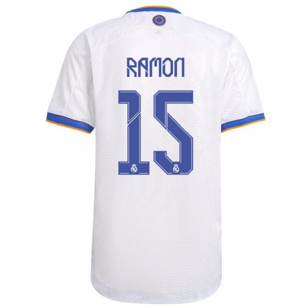 Niño Fútbol Camiseta Pablo Ramon #15 Blanco 1ª Equipación 2021/22 Camisa Chile