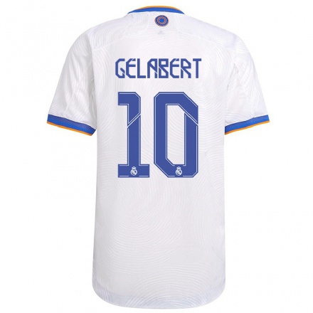 Niño Fútbol Camiseta Cesar Gelabert #10 Blanco 1ª Equipación 2021/22 Camisa Chile