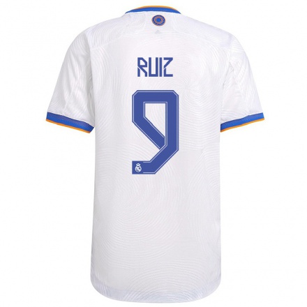 Niño Fútbol Camiseta Pedro Ruiz #9 Blanco 1ª Equipación 2021/22 Camisa Chile