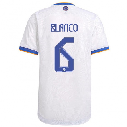 Niño Fútbol Camiseta Antonio Blanco #6 Blanco 1ª Equipación 2021/22 Camisa Chile