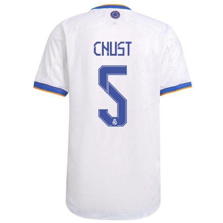 Niño Fútbol Camiseta Victor Chust #5 Blanco 1ª Equipación 2021/22 Camisa Chile