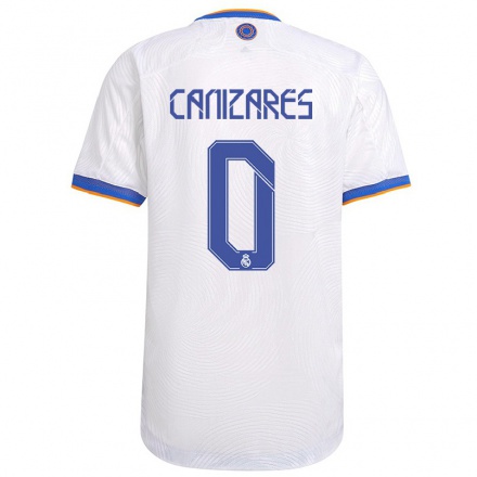 Niño Fútbol Camiseta Lucas Canizares #0 Blanco 1ª Equipación 2021/22 Camisa Chile