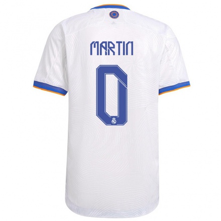 Niño Fútbol Camiseta Alvaro Martin #0 Blanco 1ª Equipación 2021/22 Camisa Chile