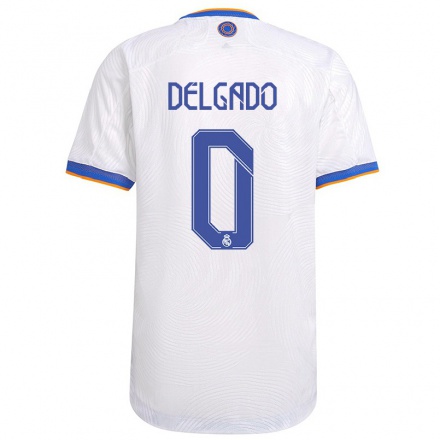 Niño Fútbol Camiseta Fernando Delgado #0 Blanco 1ª Equipación 2021/22 Camisa Chile