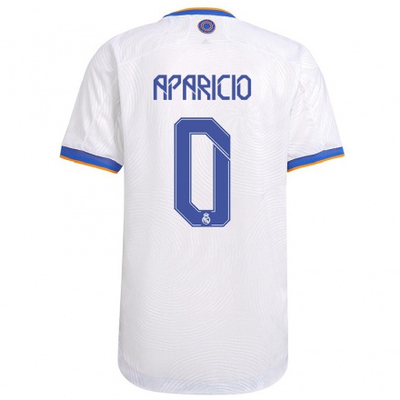 Niño Fútbol Camiseta Esteban Aparicio #0 Blanco 1ª Equipación 2021/22 Camisa Chile