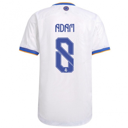 Niño Fútbol Camiseta Hanga Adam #8 Blanco 1ª Equipación 2021/22 Camisa Chile