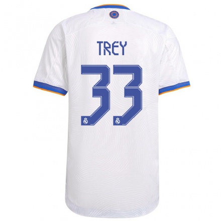 Niño Fútbol Camiseta Thompkins Trey #33 Blanco 1ª Equipación 2021/22 Camisa Chile
