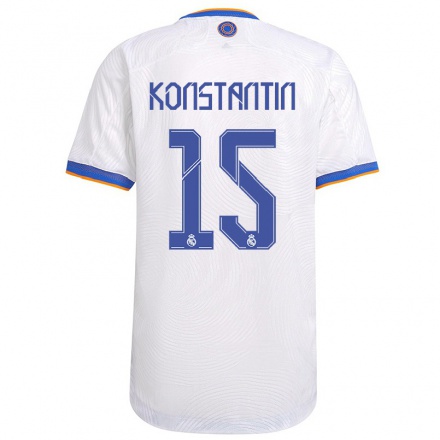 Niño Fútbol Camiseta Kostadinov Konstantin #15 Blanco 1ª Equipación 2021/22 Camisa Chile