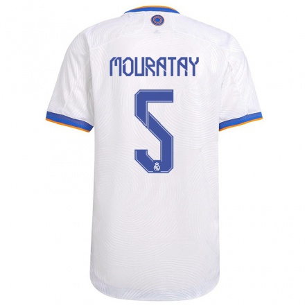 Niño Fútbol Camiseta Maximilano Mouratay #5 Blanco 1ª Equipación 2021/22 Camisa Chile