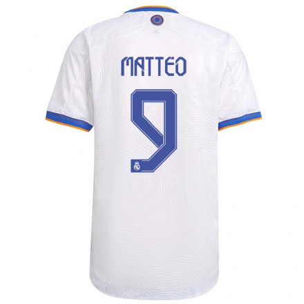 Niño Fútbol Camiseta Spagnolo Matteo #9 Blanco 1ª Equipación 2021/22 Camisa Chile