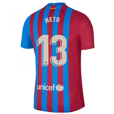 Niño Fútbol Camiseta Neto #13 Azul Granate 1ª Equipación 2021/22 Camisa Chile