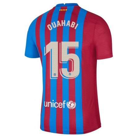 Niño Fútbol Camiseta Leila Ouahabi #15 Azul Granate 1ª Equipación 2021/22 Camisa Chile