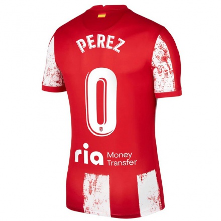 Niño Fútbol Camiseta Nehuen Perez #0 Rojo Blanco 1ª Equipación 2021/22 Camisa Chile