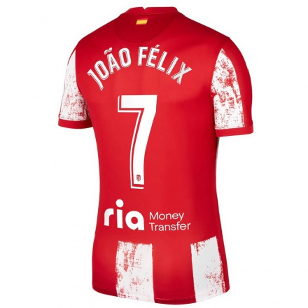 Niño Fútbol Camiseta Joao Felix #7 Rojo Blanco 1ª Equipación 2021/22 Camisa Chile