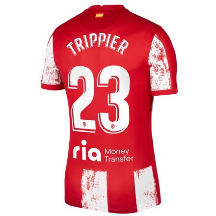 Niño Fútbol Camiseta Kieran Trippier #23 Rojo Blanco 1ª Equipación 2021/22 Camisa Chile