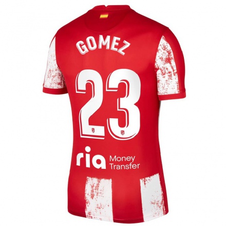 Niño Fútbol Camiseta Christian Gomez #23 Rojo Blanco 1ª Equipación 2021/22 Camisa Chile