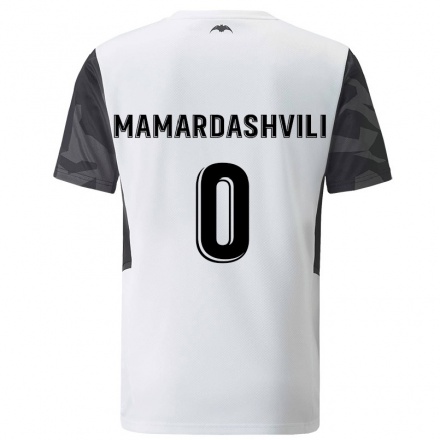 Niño Fútbol Camiseta Giorgi Mamardashvili #0 Blanco 1ª Equipación 2021/22 Camisa Chile