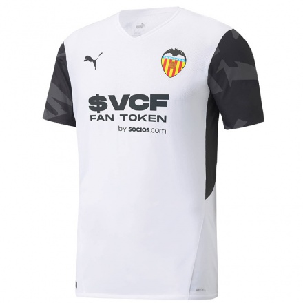 Niño Fútbol Camiseta Carlos Soler #10 Blanco 1ª Equipación 2021/22 Camisa Chile
