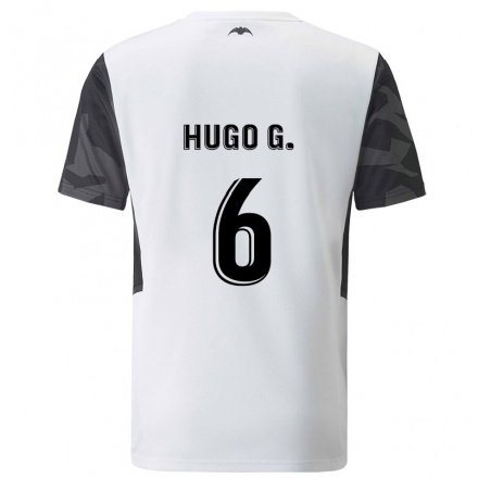Niño Fútbol Camiseta Hugo Guillamon #6 Blanco 1ª Equipación 2021/22 Camisa Chile