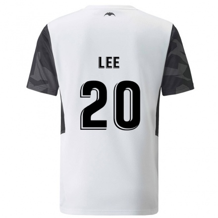 Niño Fútbol Camiseta Kang-in Lee #20 Blanco 1ª Equipación 2021/22 Camisa Chile
