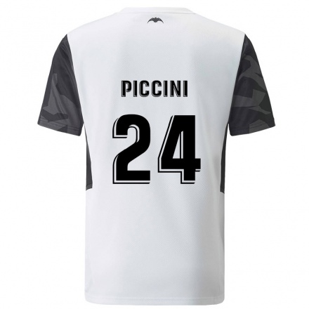 Niño Fútbol Camiseta Cristiano Piccini #24 Blanco 1ª Equipación 2021/22 Camisa Chile