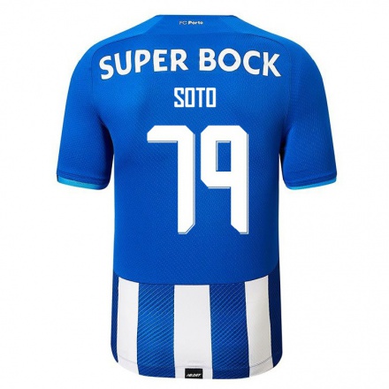 Niño Fútbol Camiseta Sebastian Soto #79 Azul Real 1ª Equipación 2021/22 Camisa Chile