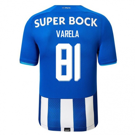 Niño Fútbol Camiseta Silvestre Varela #81 Azul Real 1ª Equipación 2021/22 Camisa Chile