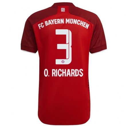 Niño Fútbol Camiseta Omar Richards #3 Rojo Oscuro 1ª Equipación 2021/22 Camisa Chile